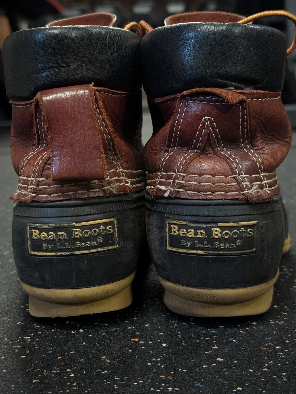 Bean Boots by LL Bean Waterproof Duck Boots Shoes Mens Size 8 Brown Lace Up